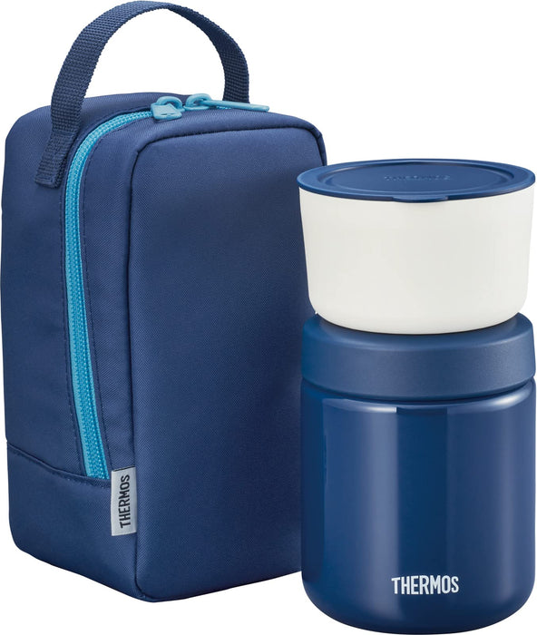 Thermos Japan Vacuum Insulated Soup Lunch Set 300Ml Navy Jby-551