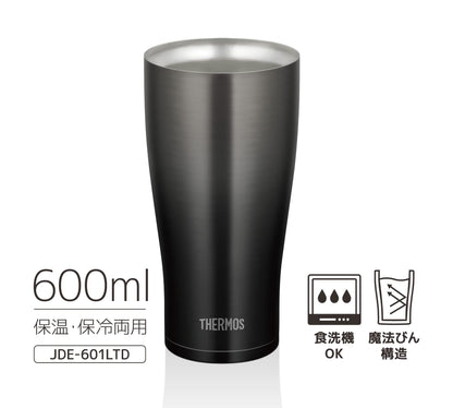 Thermos 600Ml Vacuum Insulated Tumbler Black Gradation Jde-601Ltd Bk-G Made In Japan