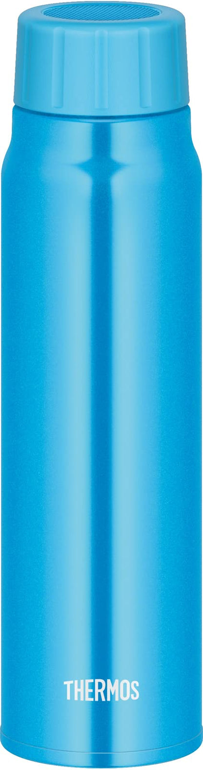 Thermos 500Ml Light Blue Water Bottle for Cold Storage Carbonated Drink Compatible