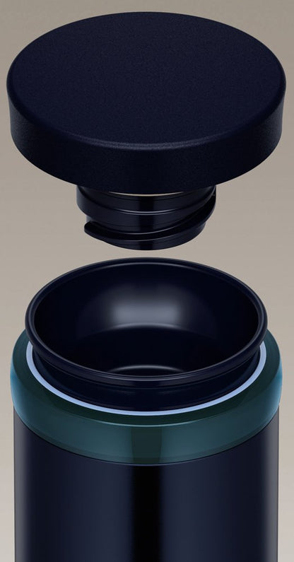 Thermos 0.5L Black Vacuum Insulated Water Bottle Mobile Mug Jno-500 Bk (Made In Japan)