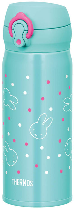 Thermos Japan Vacuum Insulated Water Bottle 400Ml Miffy Mint Green Jnl-403B Mg