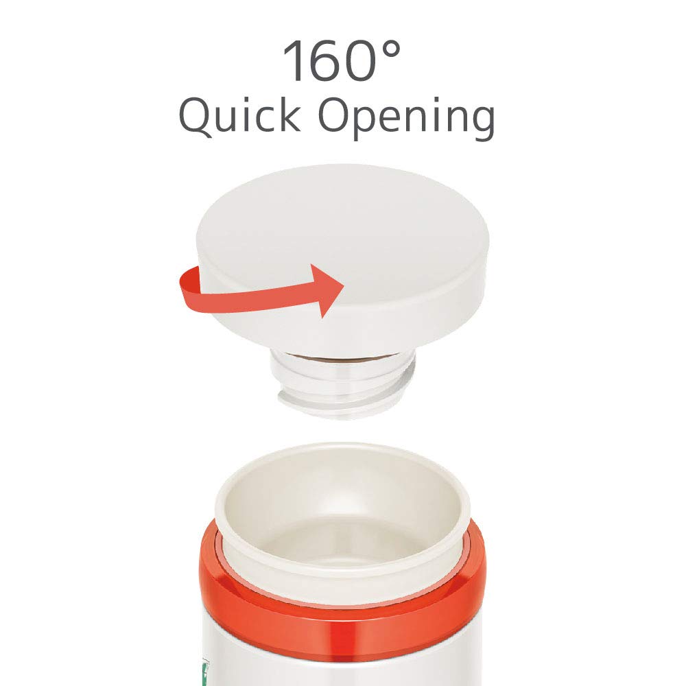 Thermos Japan Vacuum Insulated Water Bottle 500Ml Orange White Jno-502G Orwh