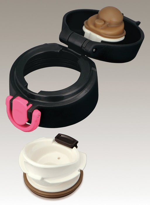 Thermos 550Ml Vacuum Insulated Water Bottle Japan Mobile Mug Black Pink Jnt-550 Bk-P