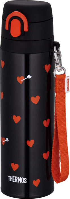 Thermos Vacuum Insulated Water Bottle 550Ml Japan Black Red Jnt-551 Bkr