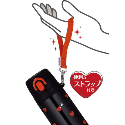 Thermos Vacuum Insulated Water Bottle 550Ml Japan Black Red Jnt-551 Bkr