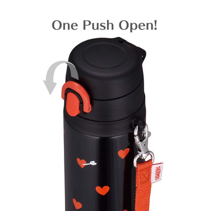 Thermos Vacuum Insulated Water Bottle 550Ml Japan Black Red Jnt-551 Bkr