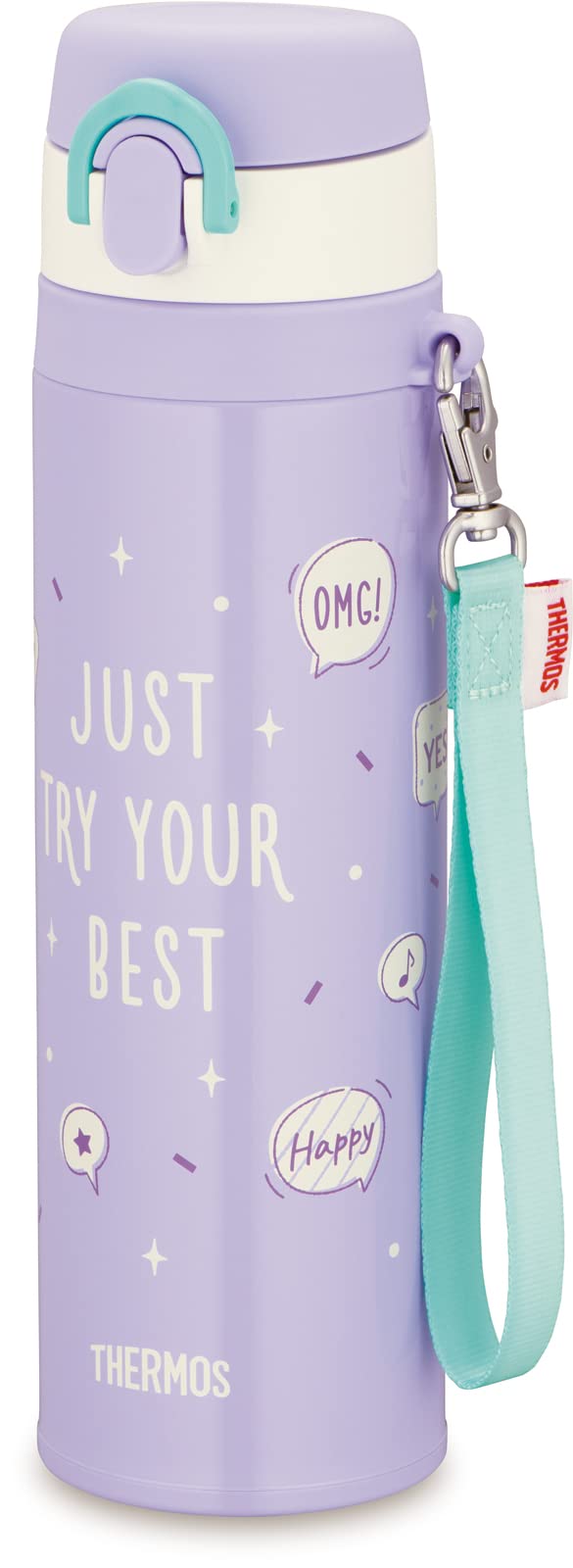 Thermos 550ml Vacuum Insulated Purple Water Bottle Mobile Mug Jnt-552 Pl