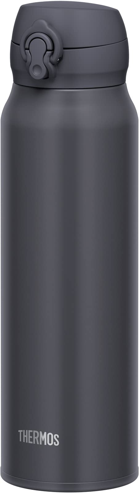 Thermos 750ml Vacuum Insulated Water Bottle - Lightweight One-Touch Open Easy Clean Spout Smoke Black