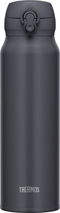 Thermos 750ml Vacuum Insulated Water Bottle - Lightweight One-Touch Open Easy Clean Spout Smoke Black