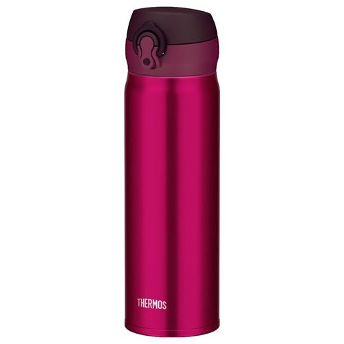 Thermos 0.5L Vacuum Insulated Water Bottle Mobile Mug One Touch Open Burgundy Jnl-500 Bgd Made In Japan
