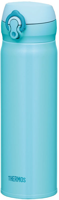 Thermos 0.5L Water Bottle Vacuum Insulated Mobile Mug [One Touch Open] Sky Blue Jnl-502 Japan