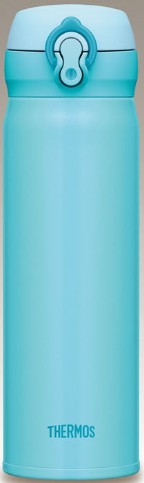 Thermos 0.5L Water Bottle Vacuum Insulated Mobile Mug [One Touch Open] Sky Blue Jnl-502 Japan