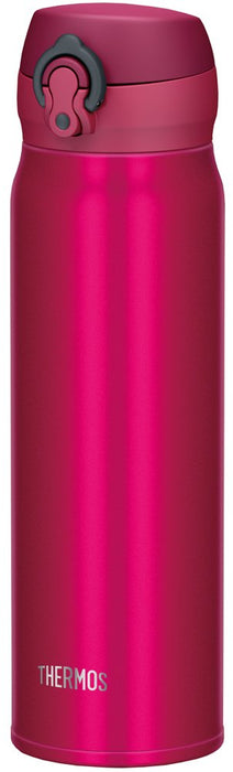 Thermos 0.6L Vacuum Insulated Water Bottle Mug [One Touch Open] Garnet Red Jnl-602 Gr - Made In Japan