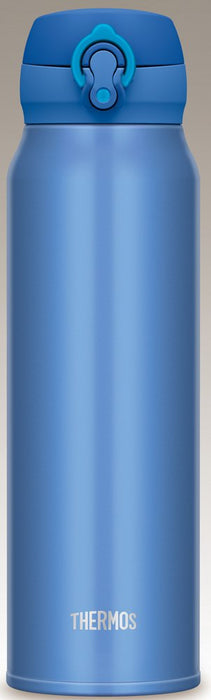 Thermos 0.75L Vacuum Insulated Water Bottle Japan Jnl-752 Mtb One Touch Open Type Metallic Blue