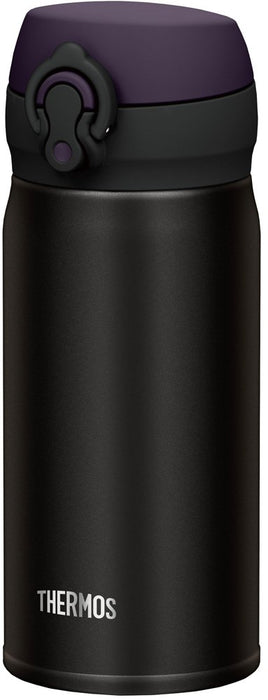 Thermos Japan Vacuum Insulated Water Bottle Mobile Mug One Touch Open 350Ml All Black Jnl-352 Alb