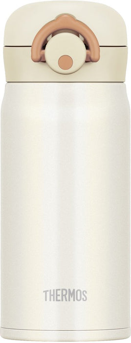 Thermos Vacuum Insulated Water Bottle Mug [One Touch Open] 350Ml Cream White Jnr-350 Crw - Made In Japan