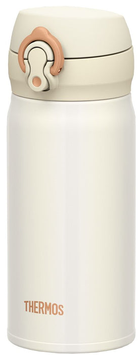 Thermos Japan Vacuum Insulated Water Bottle Mobile Mug [One Touch Open] 350Ml Pearl White Jnl-352 Prw