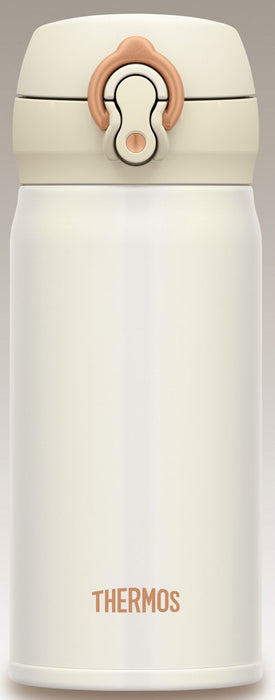 Thermos Japan Vacuum Insulated Water Bottle Mobile Mug [One Touch Open] 350Ml Pearl White Jnl-352 Prw