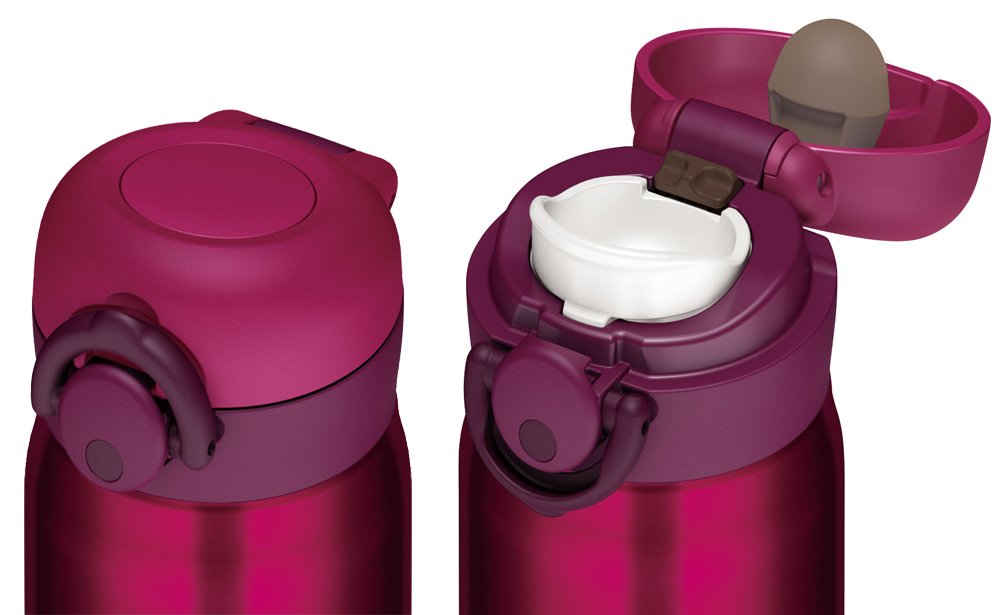Thermos Vacuum Insulated Water Bottle One Touch Open 350Ml Wine Red Japan Jnr-350 Wnr