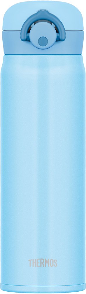 Thermos Jnr-500 Light Blue Vacuum Insulated Water Bottle 500Ml [One Touch Open] Japan