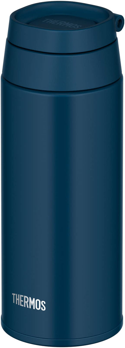 Thermos 500ml Indigo Blue Vacuum Insulated Water Bottle with Carry Loop
