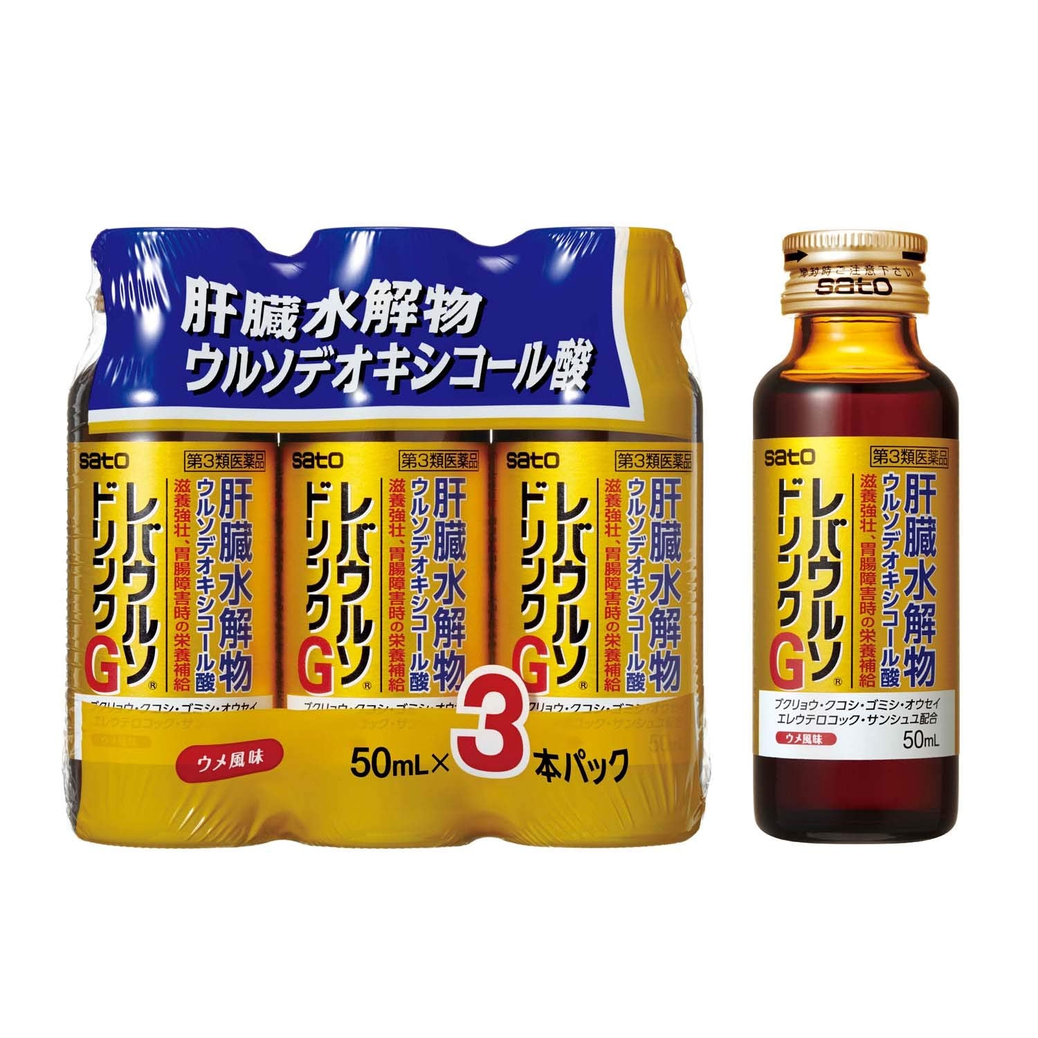Sato Pharmaceutical Japan 3X50Ml Rebaurso Drink G Third Drug Class