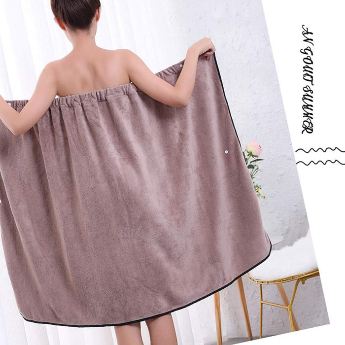 Tibemi Women'S Microfiber Wrap Towel Japanese Style Thin Body Towel Quick Drying 80X135Cm Coffee