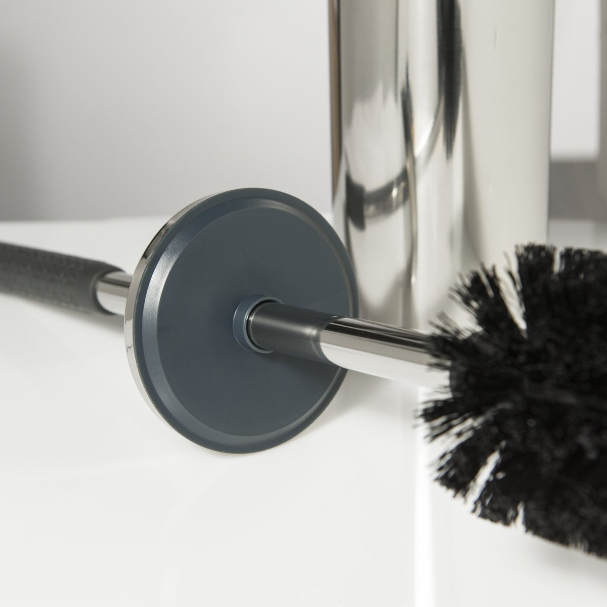 Tiger Boston Comfort & Safety Toilet Brush Holder Stainless Steel Polished Japan 9X18.5X5In