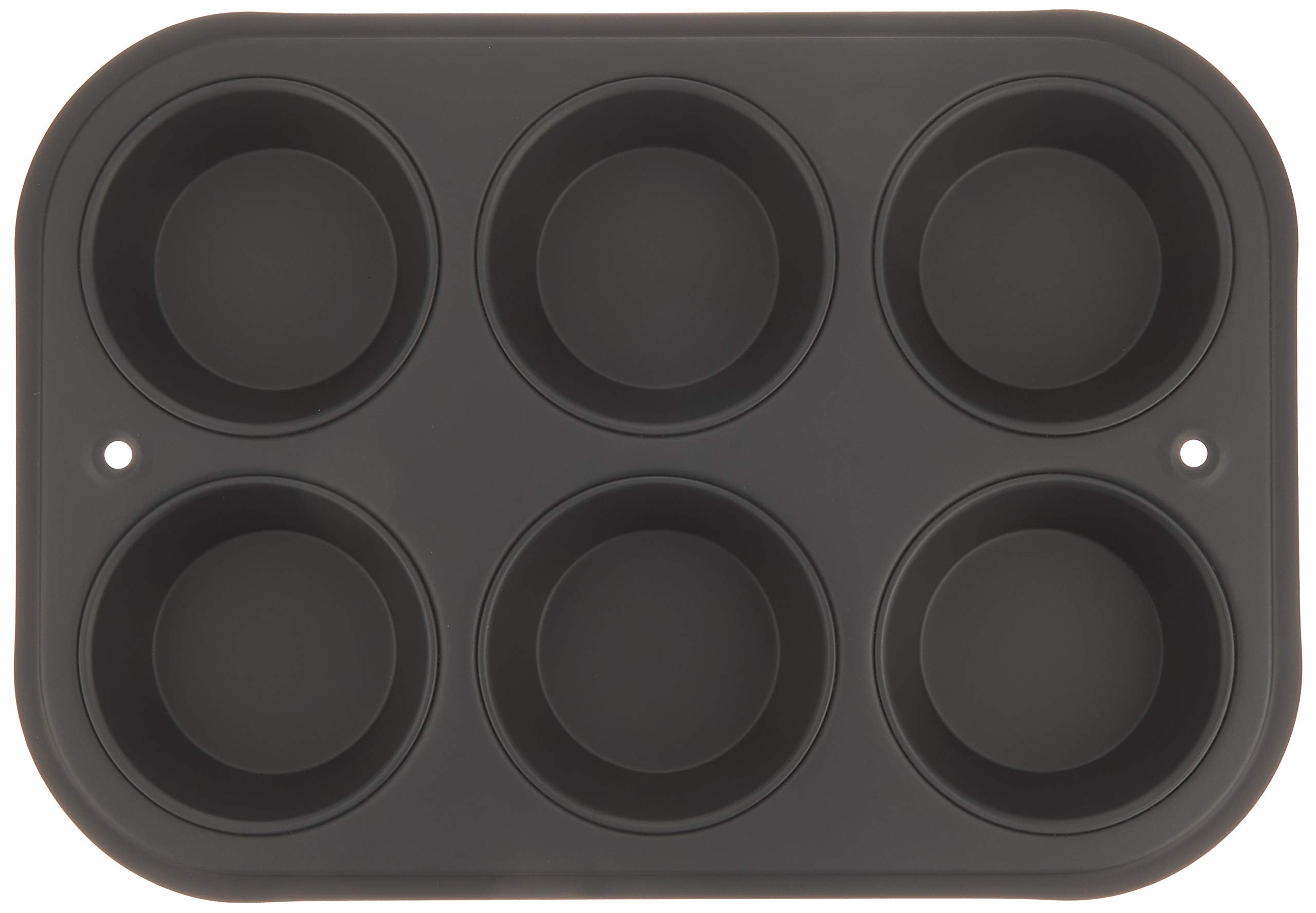 Tiger Crown Muffin Pan 6P Black Steel Japan Silicone Resin Coating 250° Heat Resistant 5068