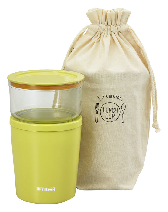 Tiger Thermos Insulated Lunch Box Jar Stainless Steel Cup Yellow Lcc-A030-Y Japan