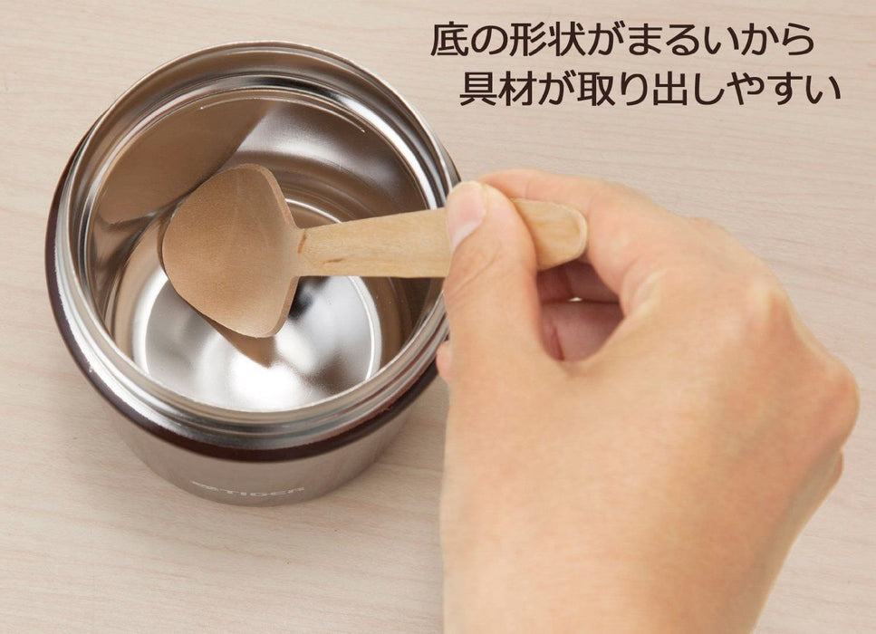Tiger Thermos Soup Jar 380Ml Chocolate Brown Japan Mcl-A038-Tc