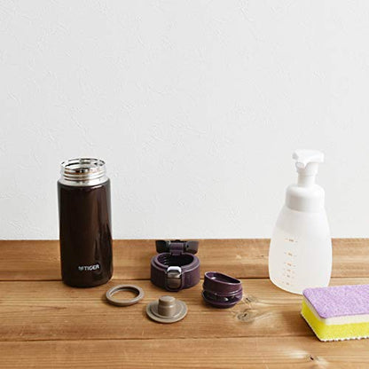 Tiger Thermos Mug Bottle 360Ml Chocolate Brown From Japan - Sahara Mmj-A361-Tc