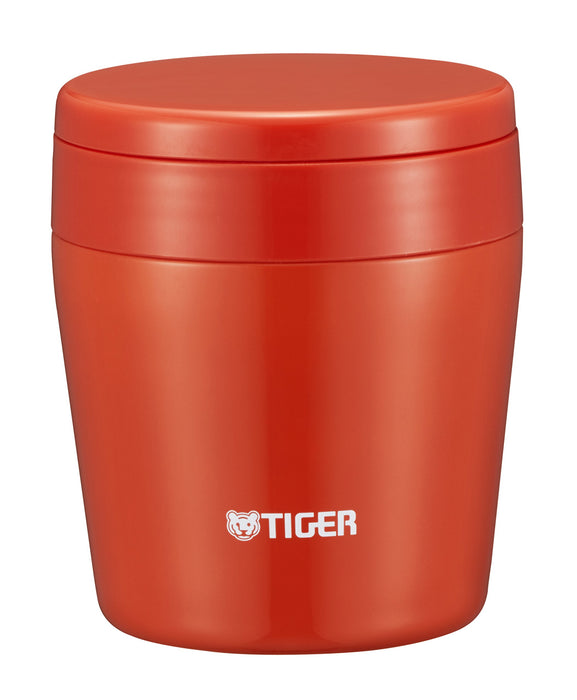 Tiger Thermos Vacuum Insulated Soup Jar 250Ml Wide Mouth Round Bottom Japan Chili Red Mcl-B025-Rc