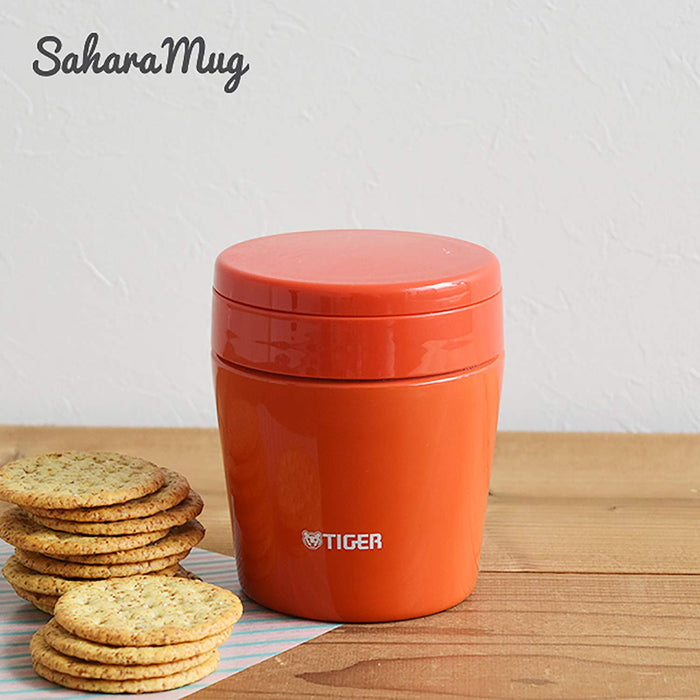 Tiger Thermos Vacuum Insulated Soup Jar 250Ml Wide Mouth Round Bottom Japan Chili Red Mcl-B025-Rc