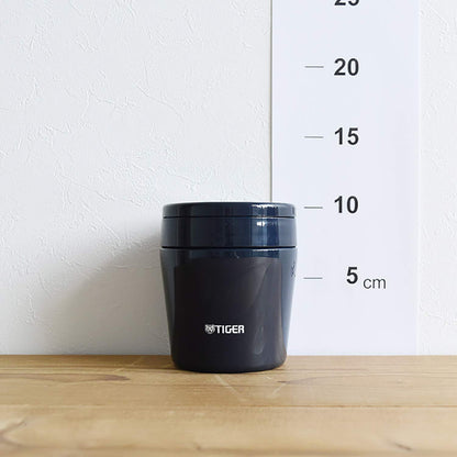 Tiger Thermos Vacuum Insulated Soup Jar 250Ml Japan Thermal Lunch Box Wide Mouth Round Bottom Indigo Blue Mcl-B025-Ai