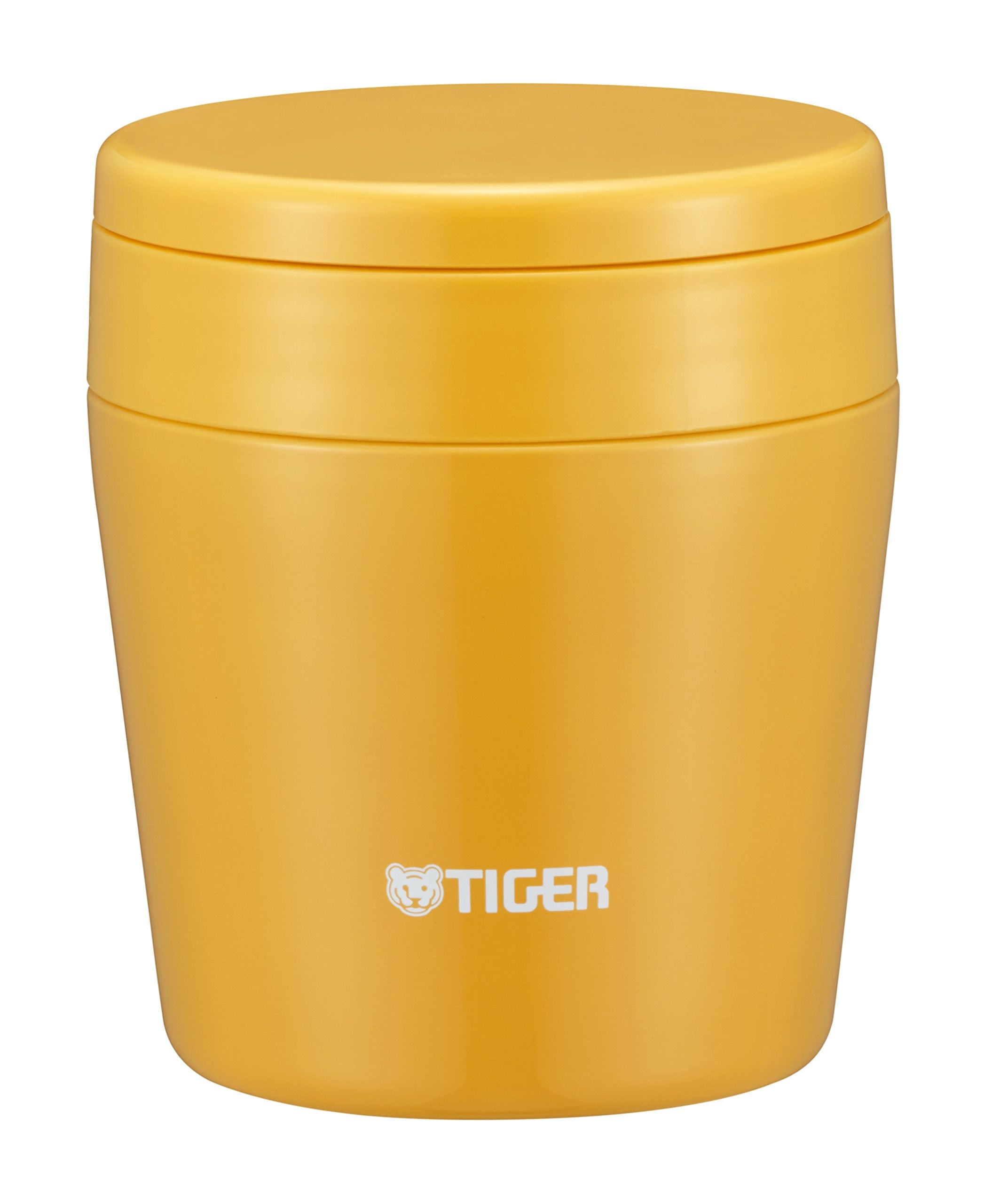 Tiger Thermos Vacuum Insulated Soup Jar 250ml Japan Thermal Lunch Box Wide Mouth Round Bottom Saffron Yellow Mcl-B025-Ys