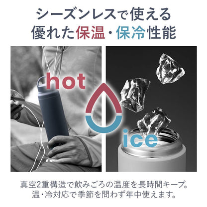 Tiger Thermos Water Bottle 800Ml [Slant Handle] Japan Sahara Stainless Steel Lightweight Direct Drinking Blue Mcz-A080A