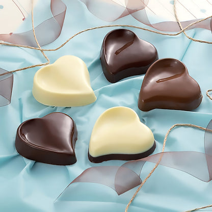 Tigercrown Pet Resin Curvy Heart Chocolate Mold 5pcs
