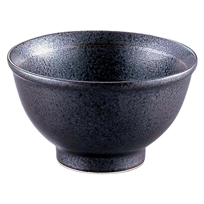 Tkg 美浓烧 陶器 饭碗 黑汤 12.3厘米