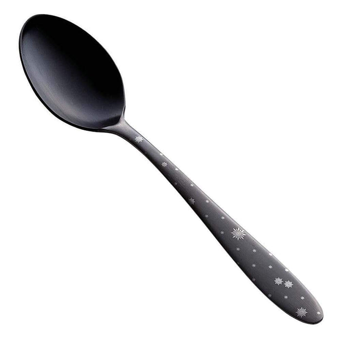 Todai Rikyu Black Crystal Pattern Coffee Spoon - Japanese Tableware