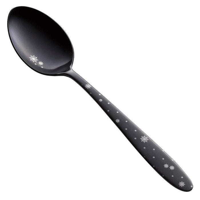 Todai Rikyu Japan Black Crystal Pattern Dessert Spoon