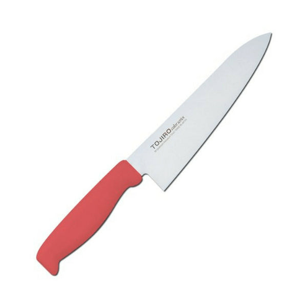 Tojiro Color Mv Gyuto Knife With Elastomer Handle 180mm - Red