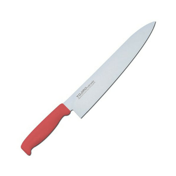 Tojiro Color Mv Gyuto Knife With Elastomer Handle 270mm - Red