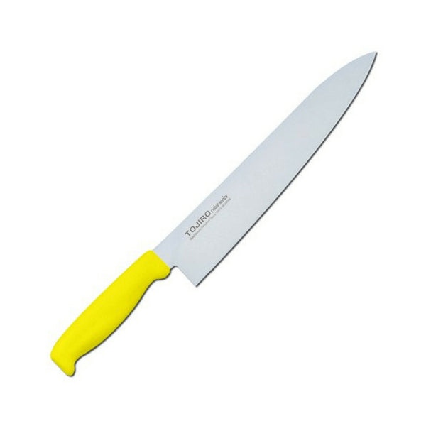 Tojiro Color Mv Gyuto Knife With Elastomer Handle 270mm - Yellow