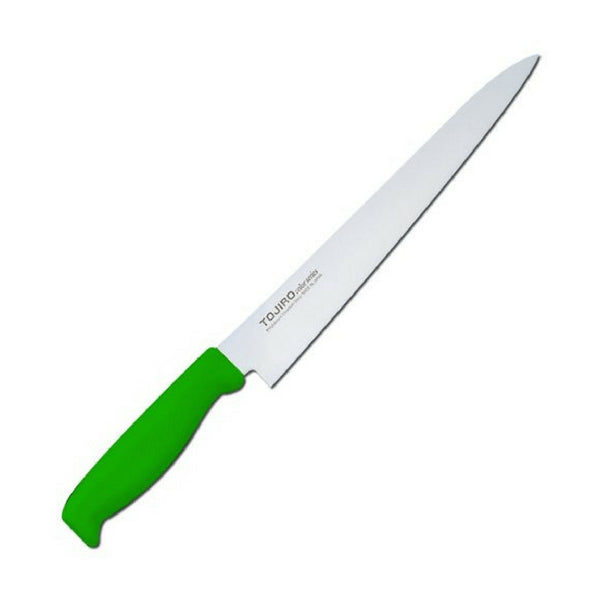 Tojiro Color Mv Sujihiki Knife With Elastomer Handle 240mm - Green