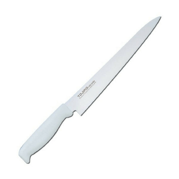 Tojiro Color Mv Sujihiki Knife With Elastomer Handle 240mm - White