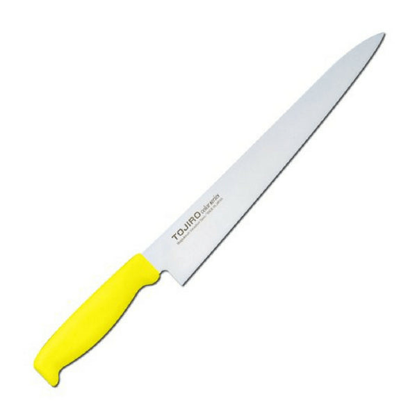 Tojiro Color Mv Sujihiki Knife With Elastomer Handle 270mm - Yellow