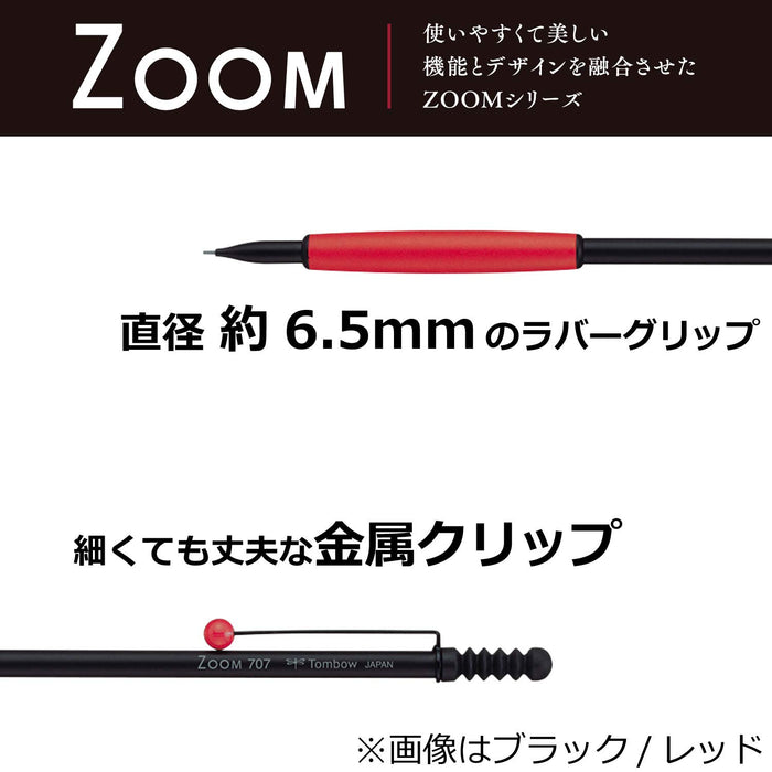 Tombow Zoom 707 0.5 Mechanical Pencil Gray/Black Japan Sh-Zs1
