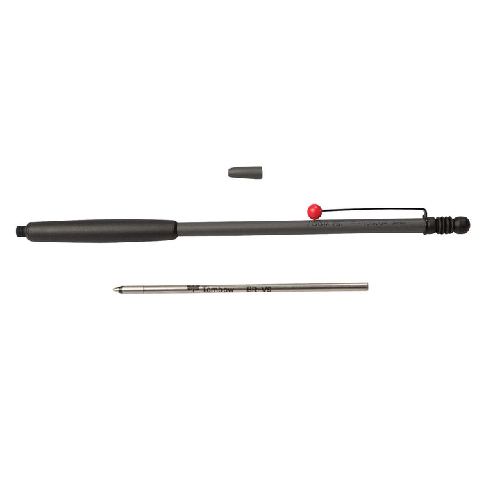 Tombow Zoom 707 0.7 Gray/Black Oil-Based Ballpoint Pen Japan Bc-Zs1