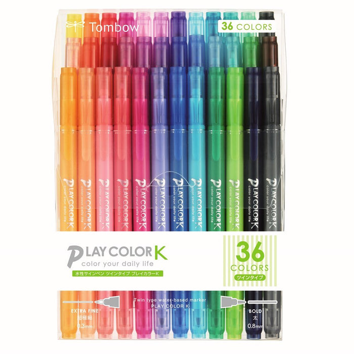 Tombow Japan Water-Based Felt-Tip Pen Play Color K 36 Colors Gcf-013